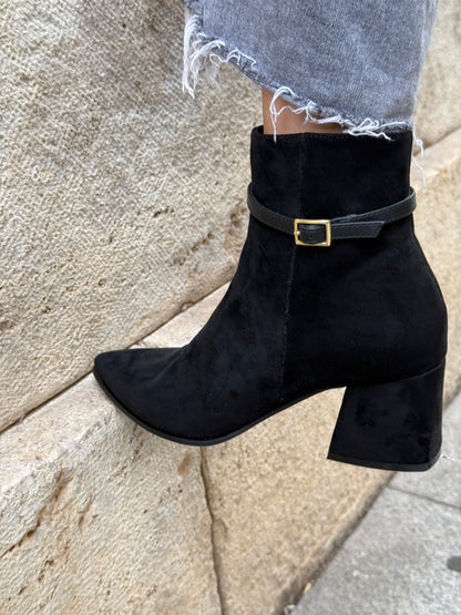 Black Mica Heel Boot