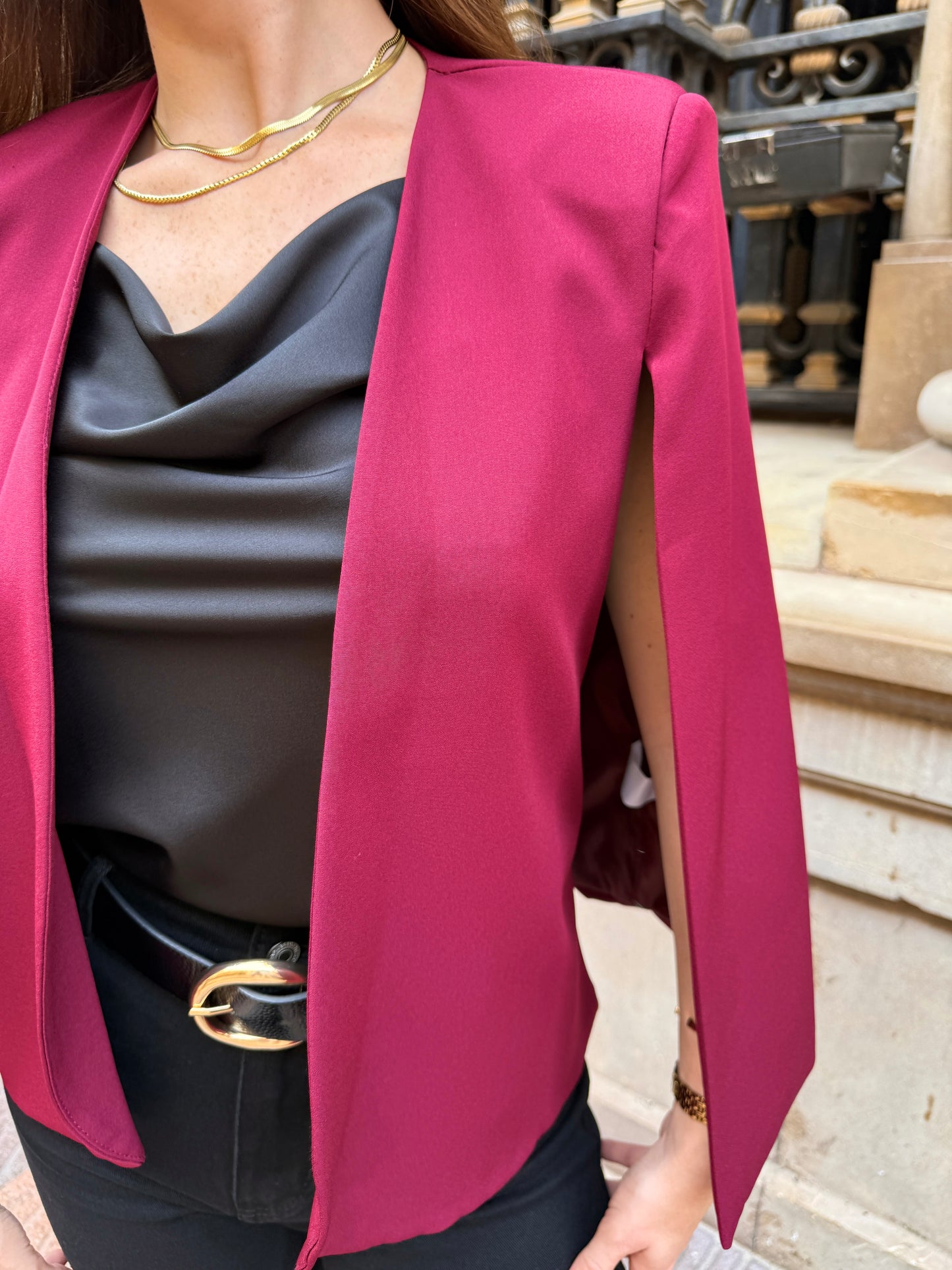 Garnet Cape Blazer