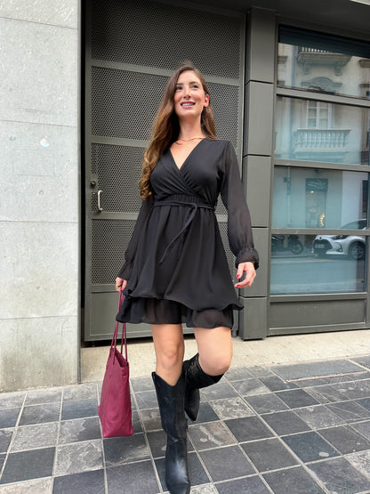 Vestido Vuelos Anais Negro