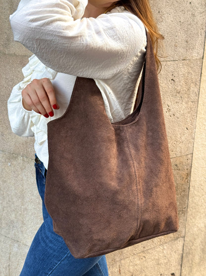 Chocolate Breeze Suede Bag