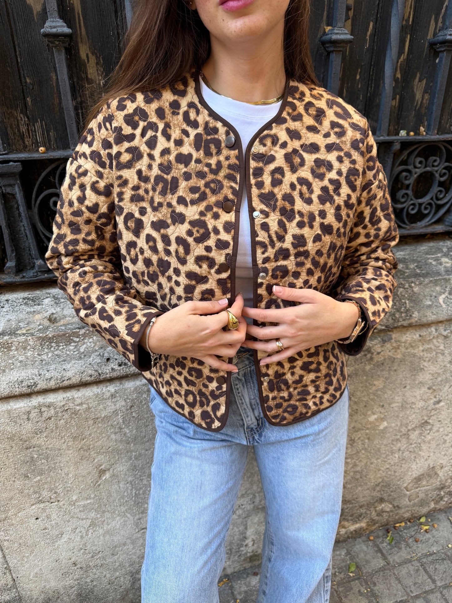 Emily Leopard Quilted Jacket