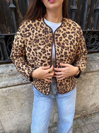 Emily Leopard Quilted Jacket