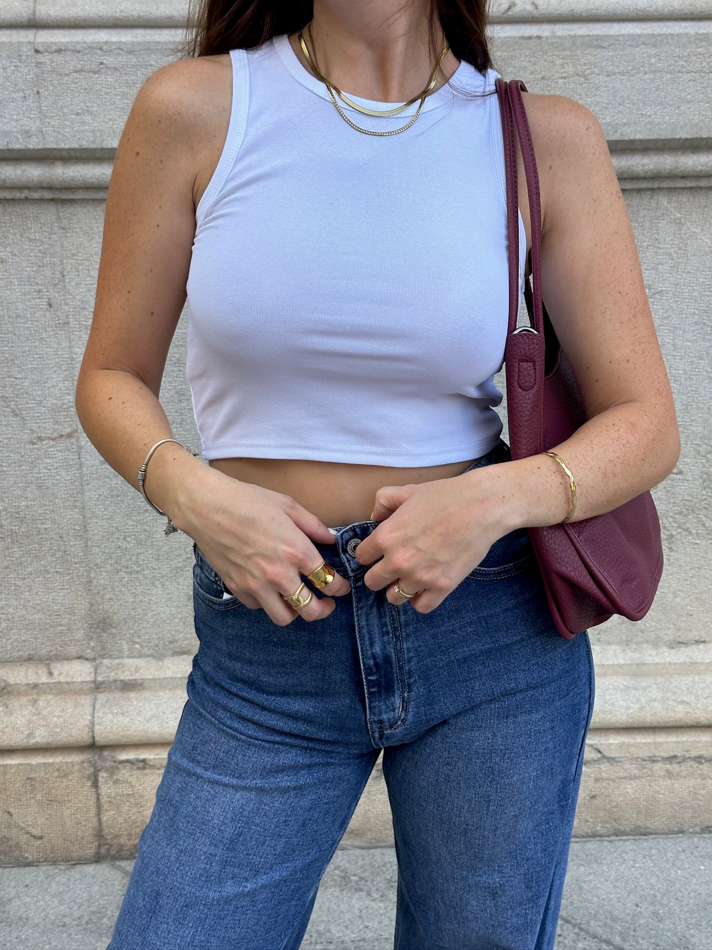 Julia White Crop Top