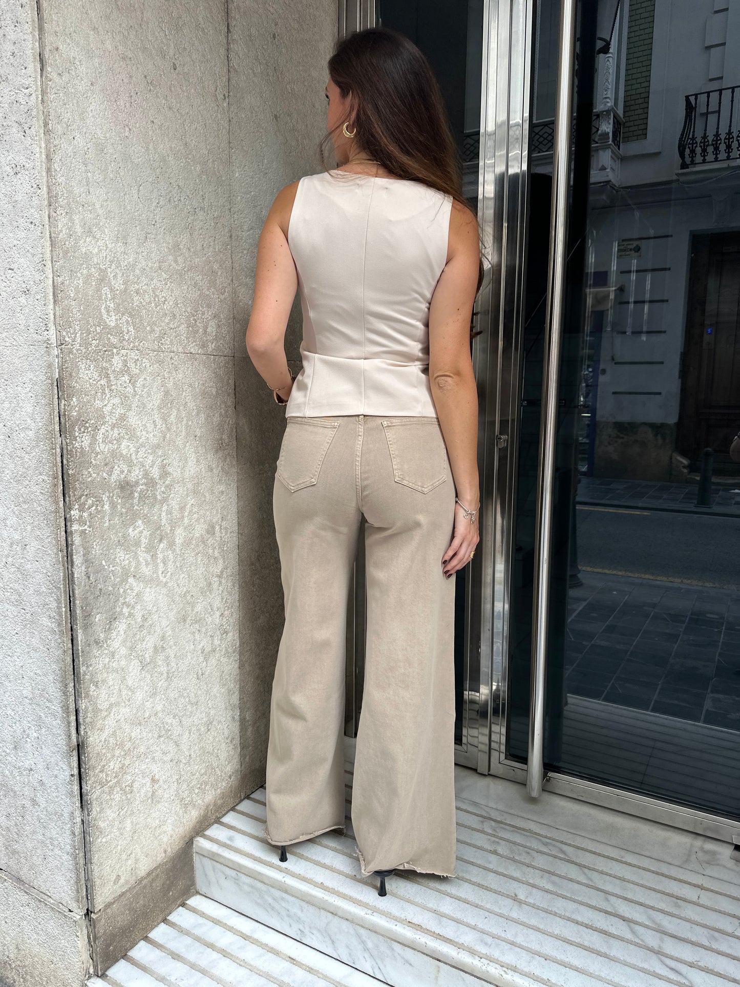 Chaleco Sastrero Marta  Beige