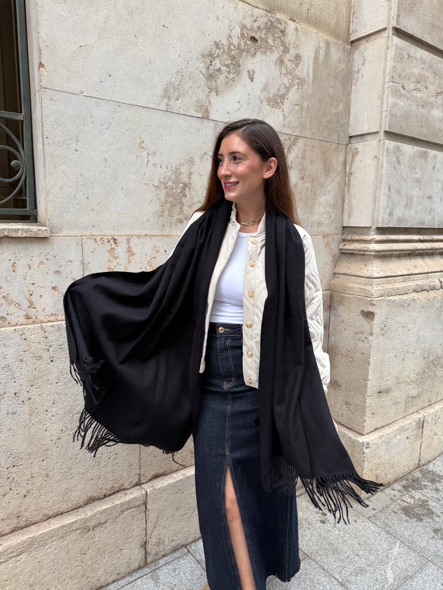 Mari Carmen Black Scarf