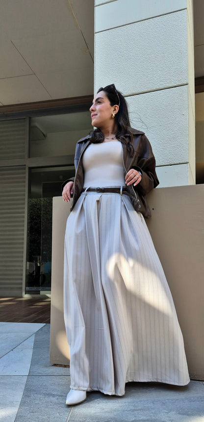 Pantalón Yolan Rayas Crudo