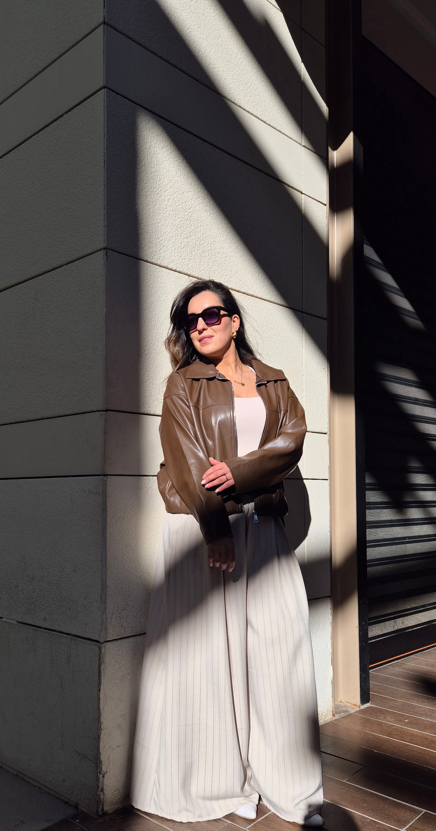 Pantalón Yolan Rayas Crudo