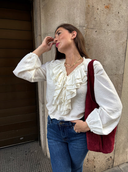 Blusa Romántica Blanca