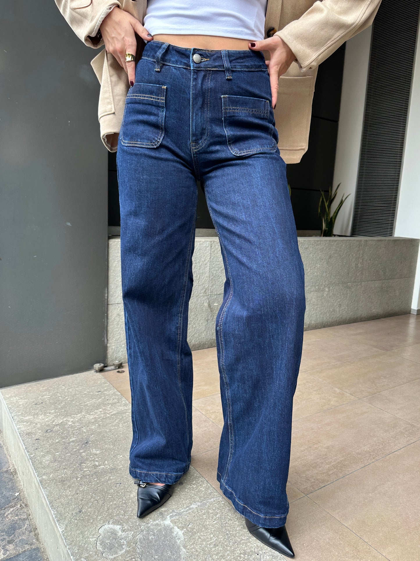 Jean Wide Leg Carla Denim Oscuro