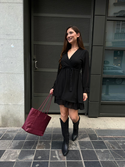 Vestido Vuelos Anais Negro