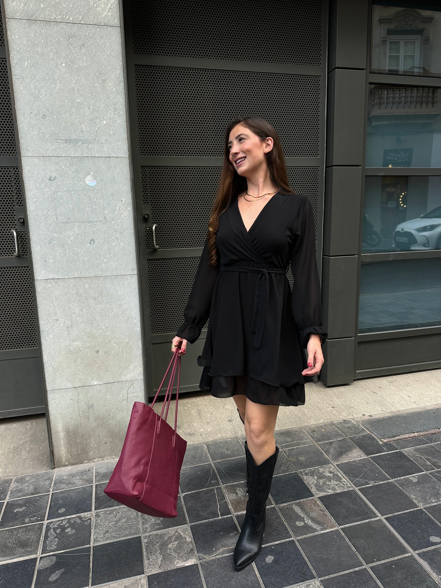 Vestido Vuelos Anais Negro