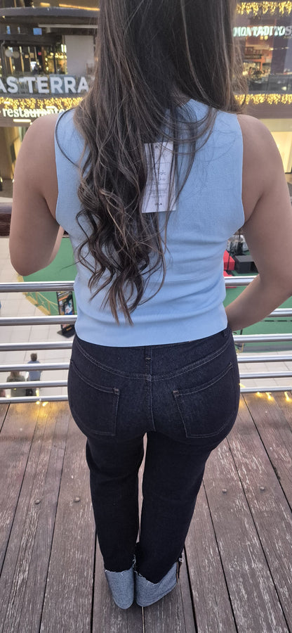 Chaleco Camila celeste