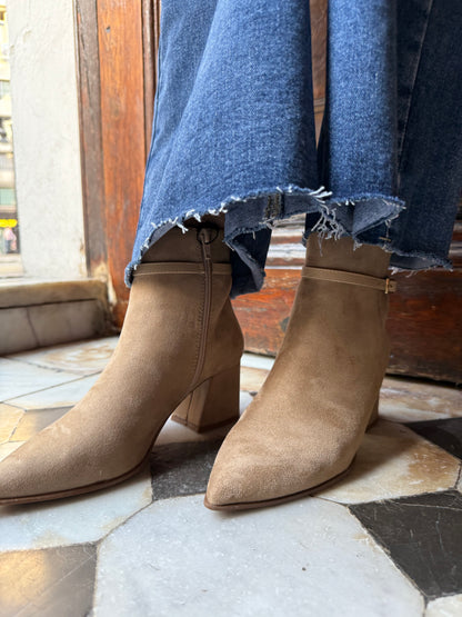 Beige Mica Heel Boot