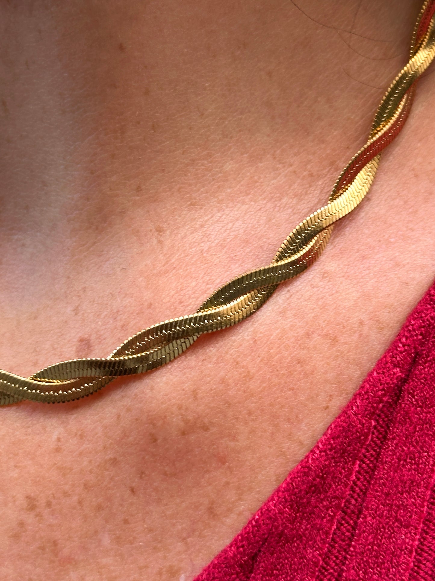 braided necklace