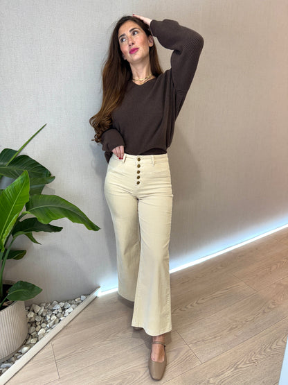 Gema Corduroy Pants Beige