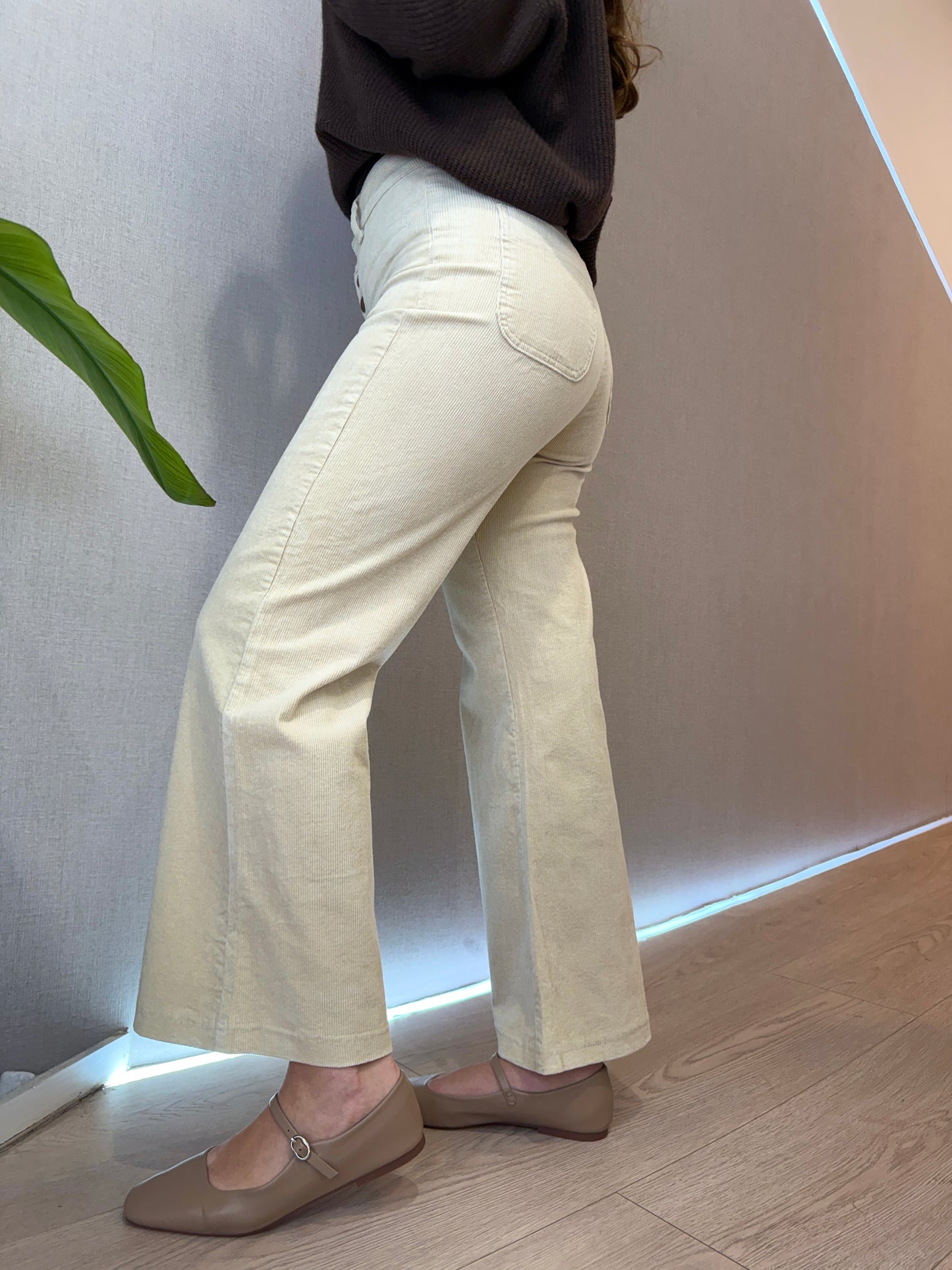 Gema Corduroy Pants Beige