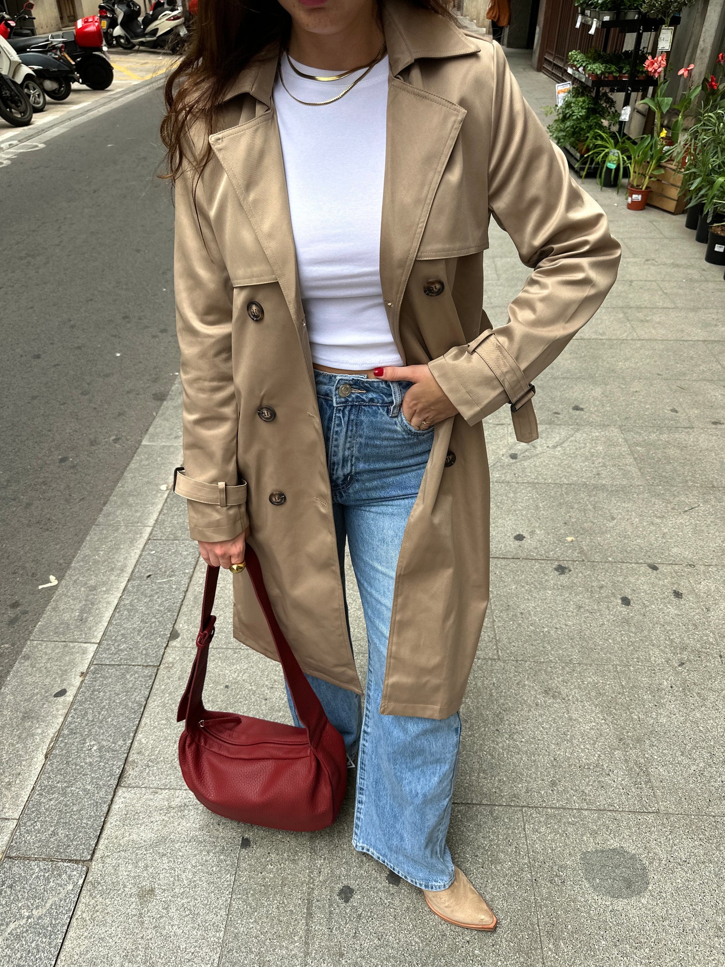 Trench Gabardina Noelia Camel