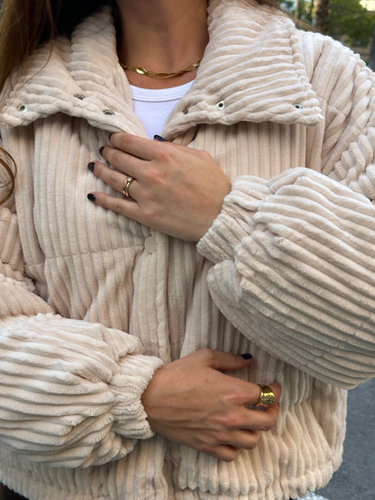 Chaqueta Bomber Iris Beige