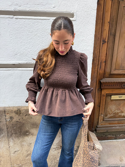 Blusa Micropana Hele Chocolate