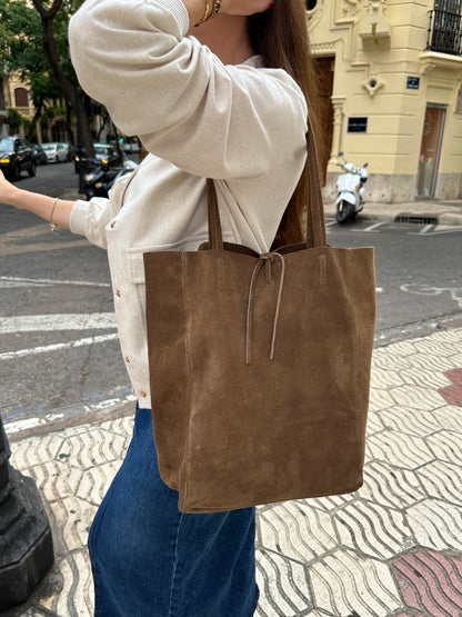 Bolso Piel Ante Varese Marrón