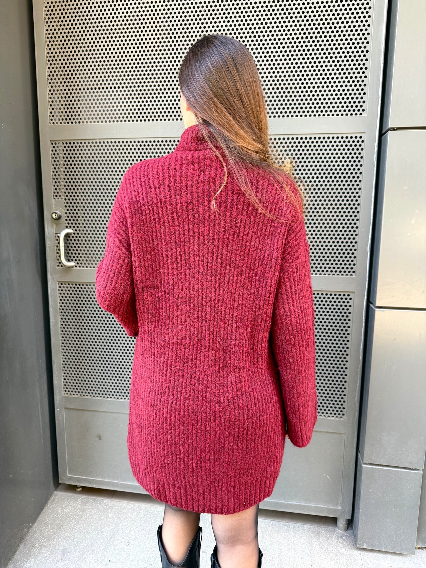 Bea Garnet Knitted Dress