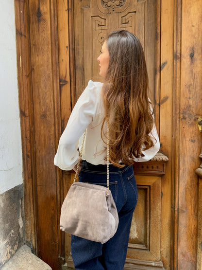 Bolso Ante Retro Taupe