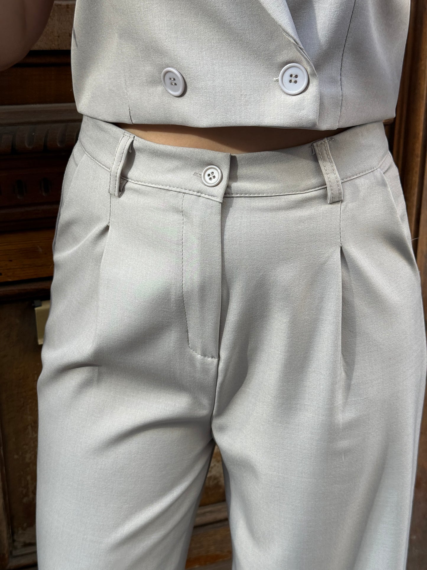 Renata Beige Tailored Trousers