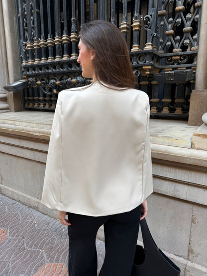 Beige Cape Blazer