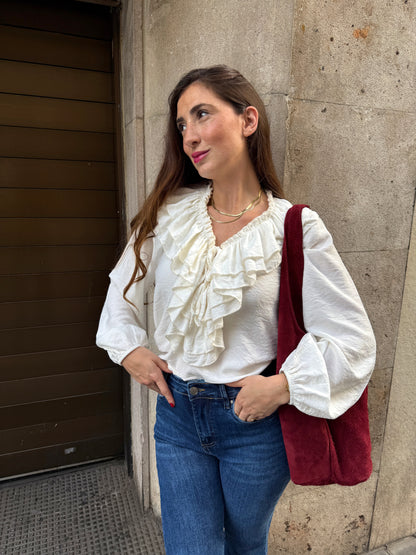 Blusa Romántica Blanca