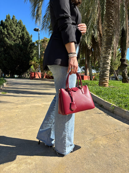 Bolso Italy Camel Rojo