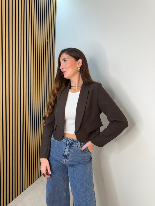 Cropped Blazer Iria Chocolate