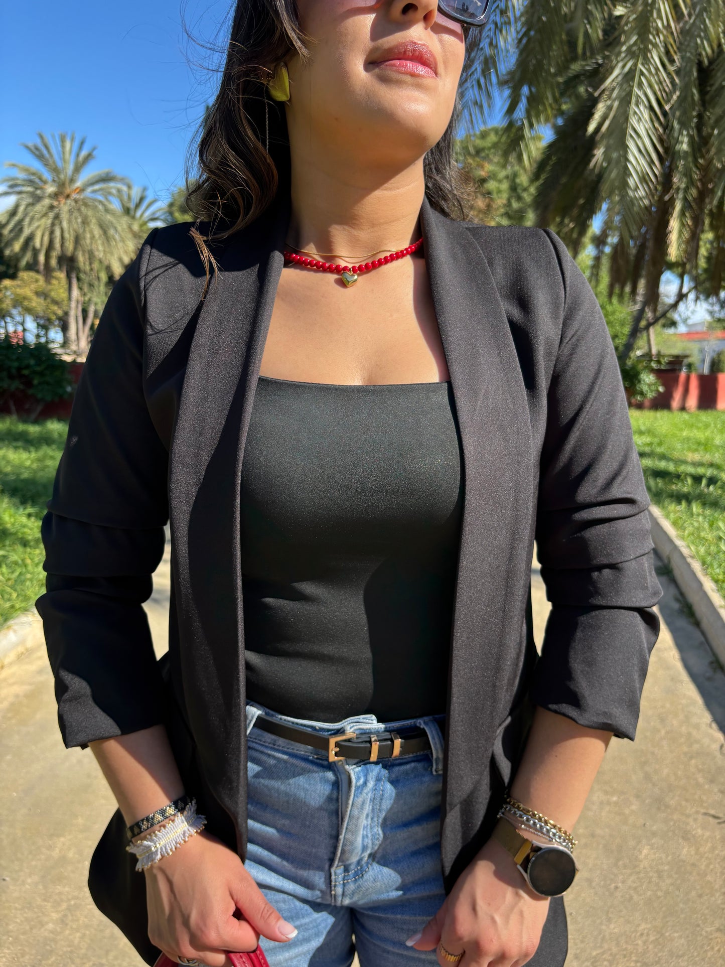 Blazer Bianca Negro