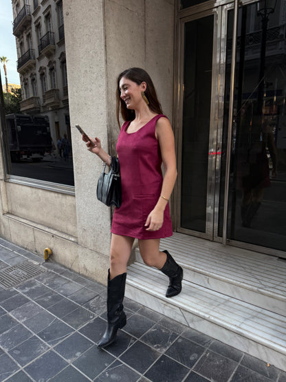 Garnet Suede Dress