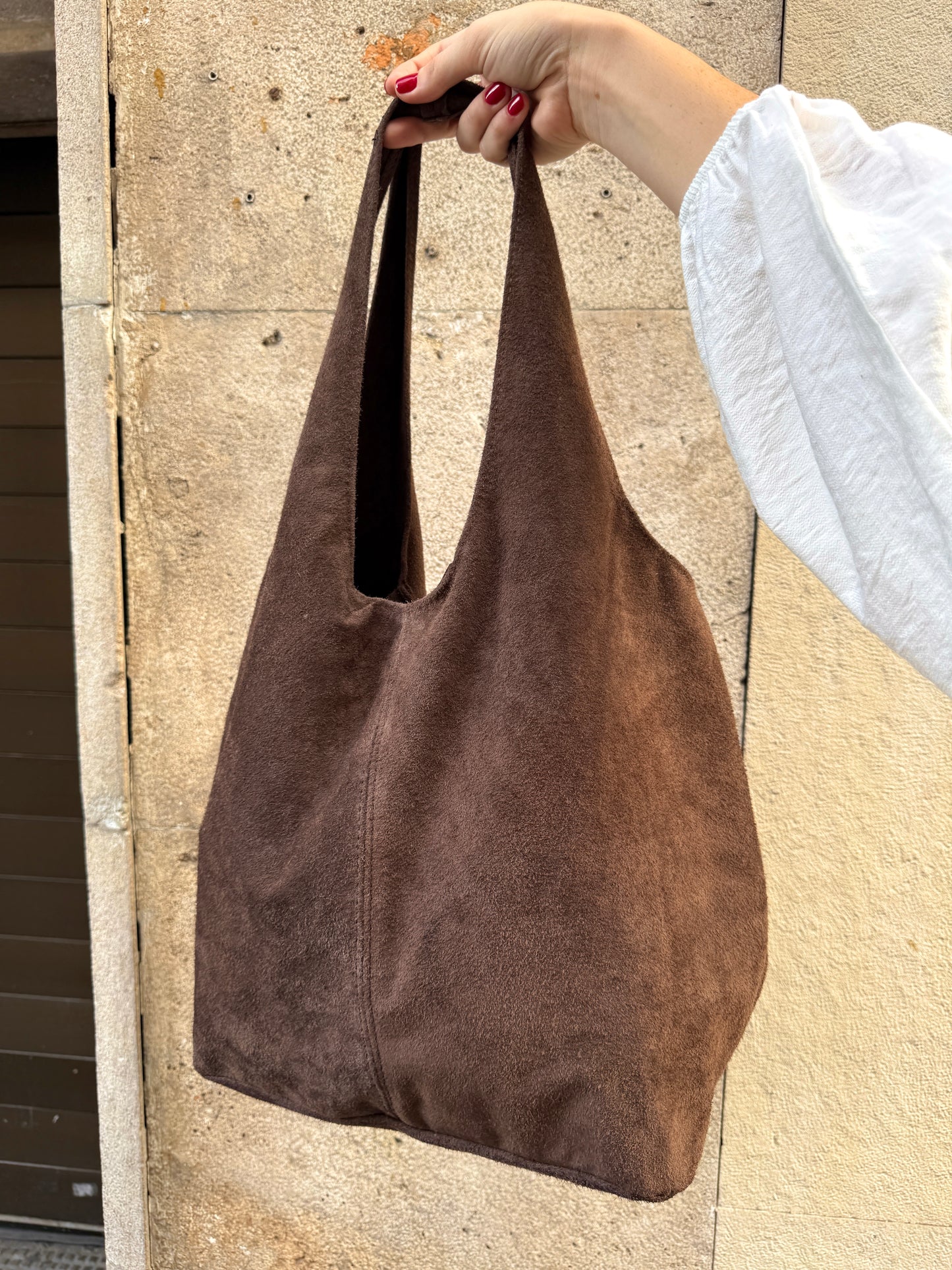 Chocolate Breeze Suede Bag