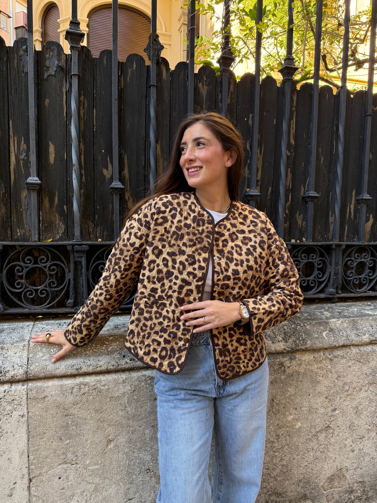 Emily Leopard Quilted Jacket