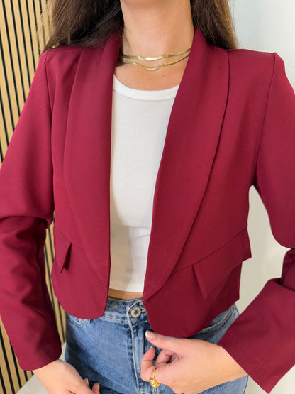 Blazer Cropped Iria Granate