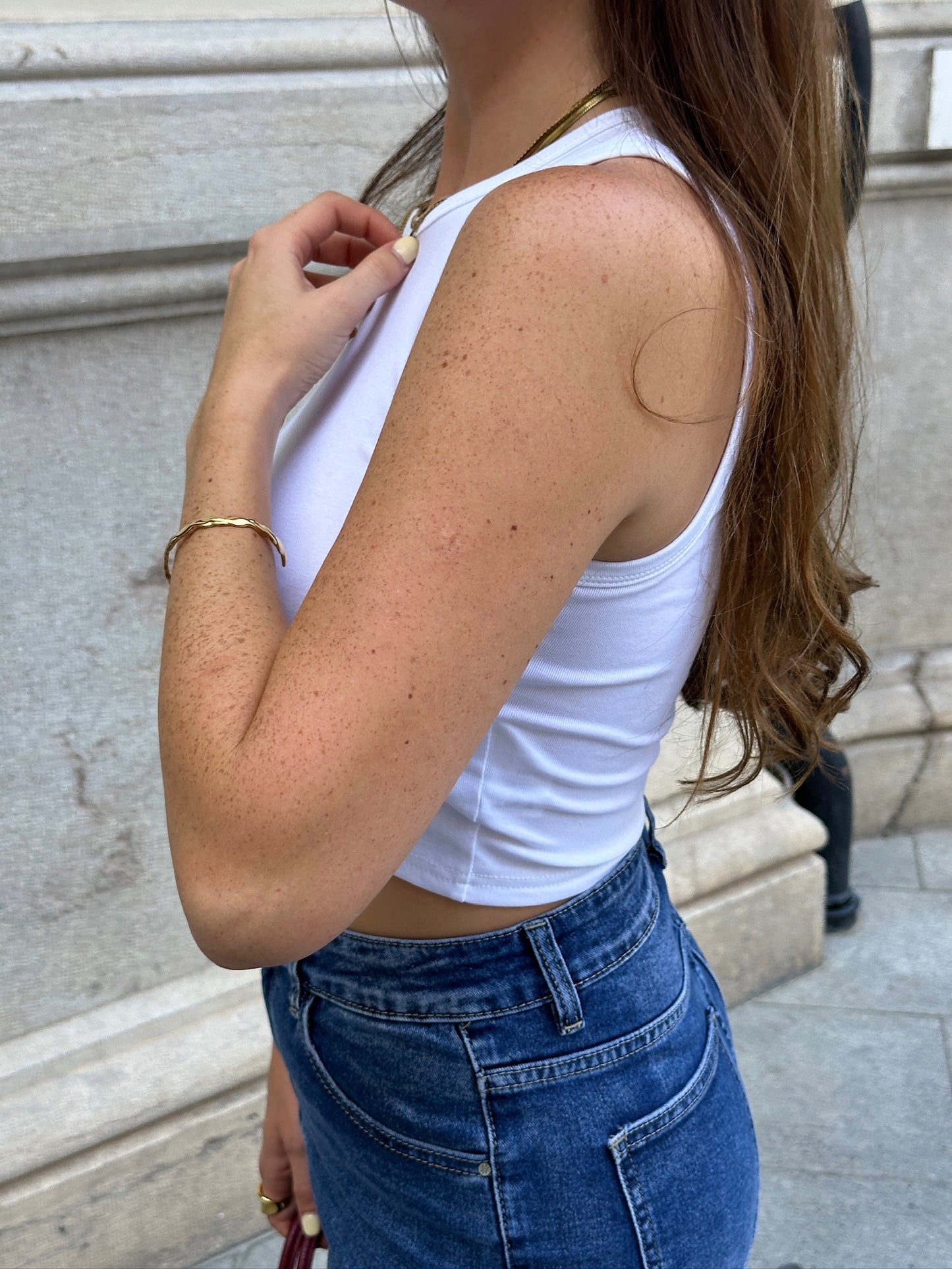 Julia White Crop Top