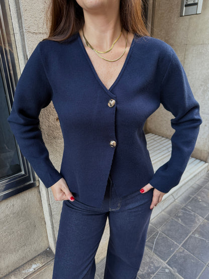 Cata Blue Knitted Jacket