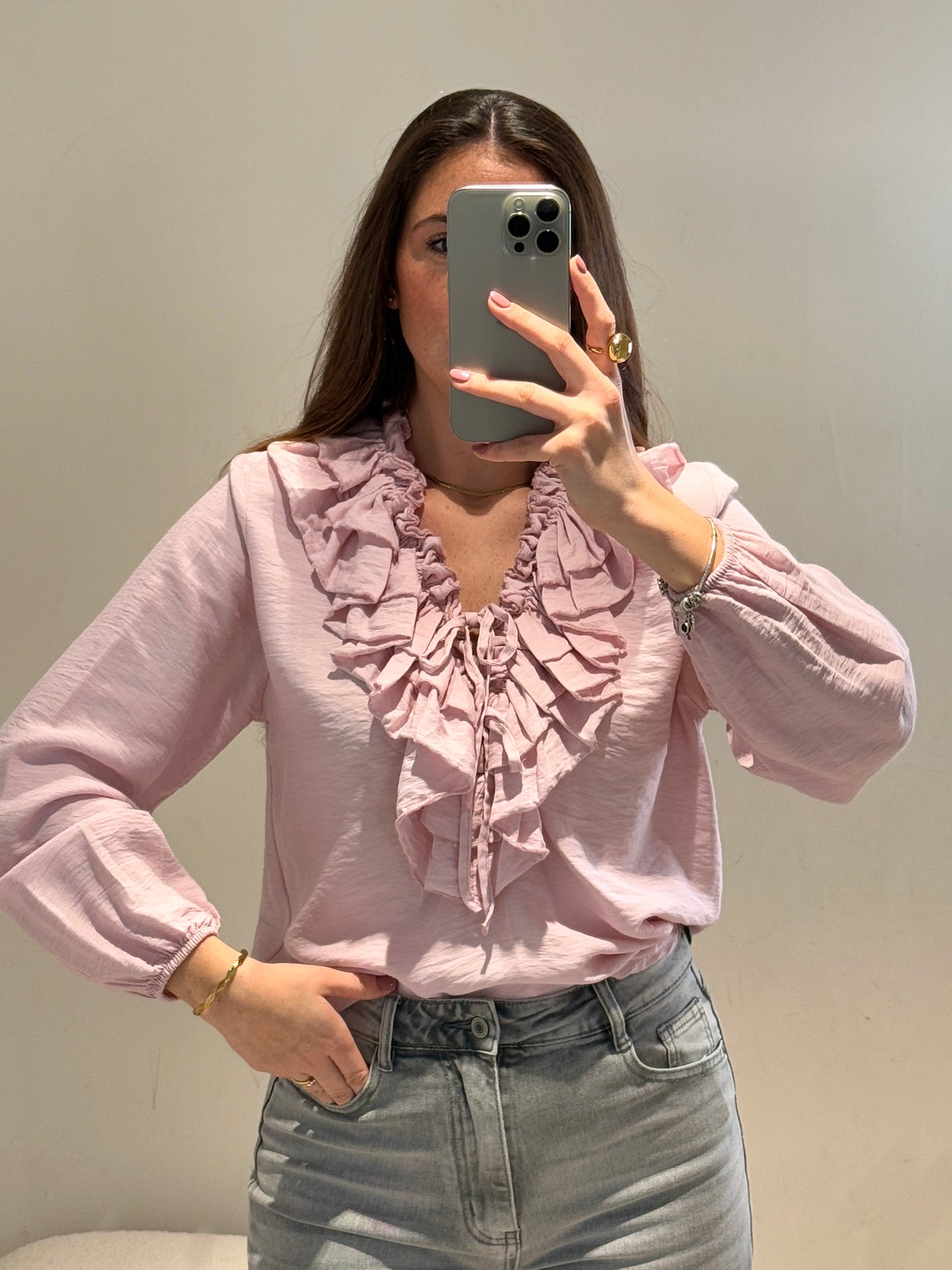 Blusa Romántica Rosa