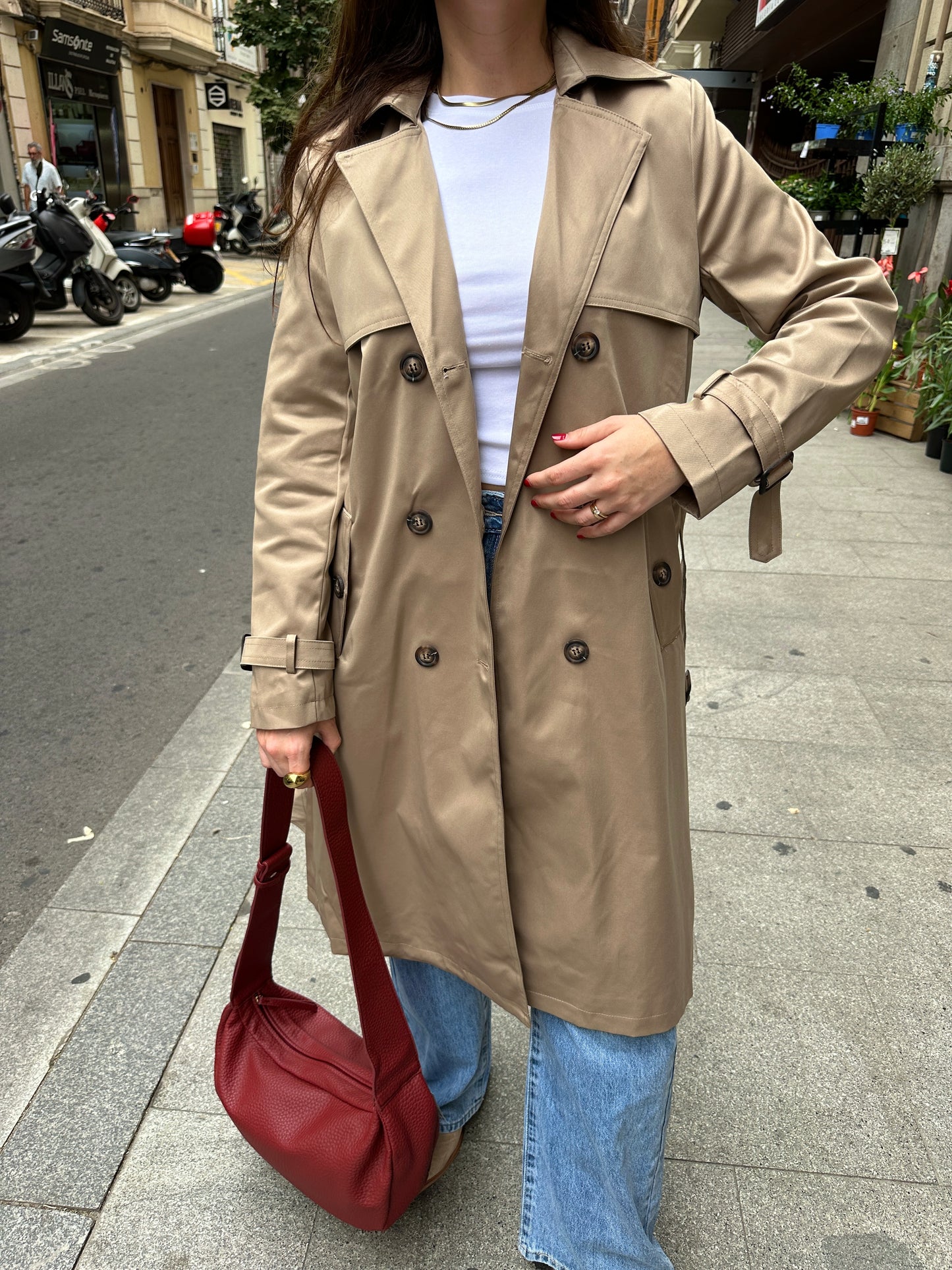 Trench Gabardina Noelia Camel