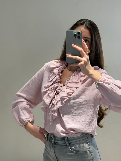 Blusa Romántica Rosa