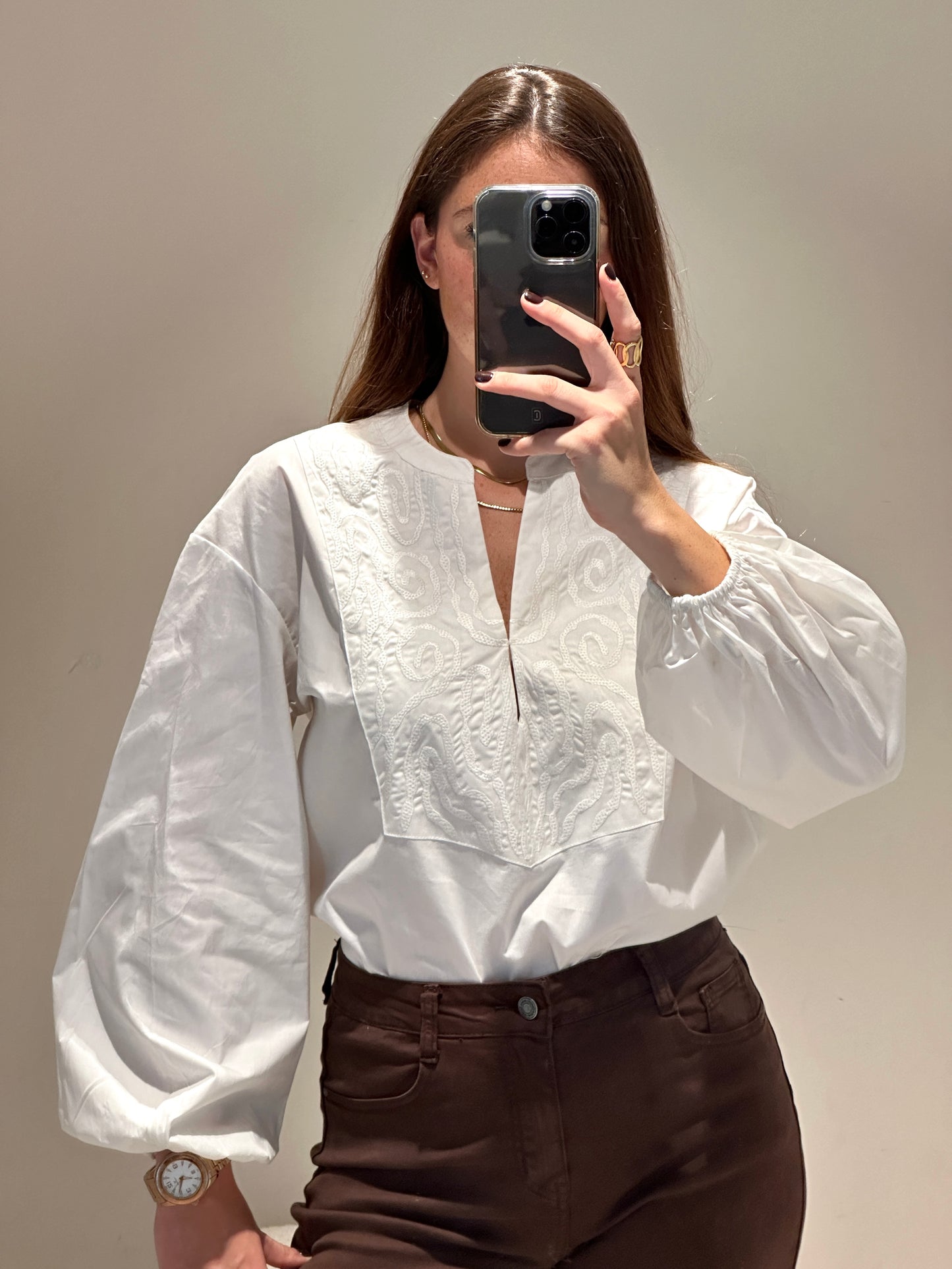 Blusa Bordada Inma Blanco