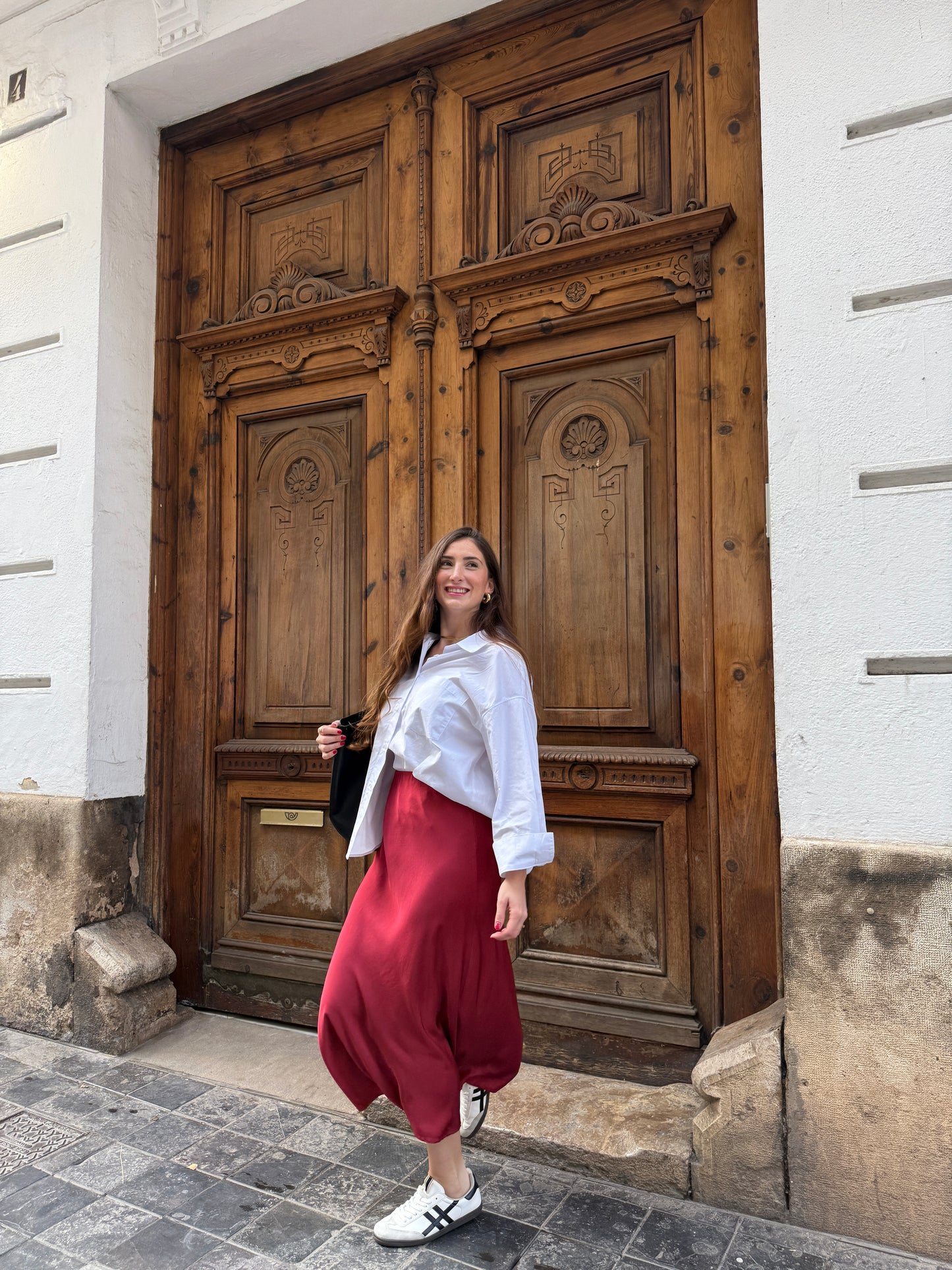 Garnet Satin Skirt