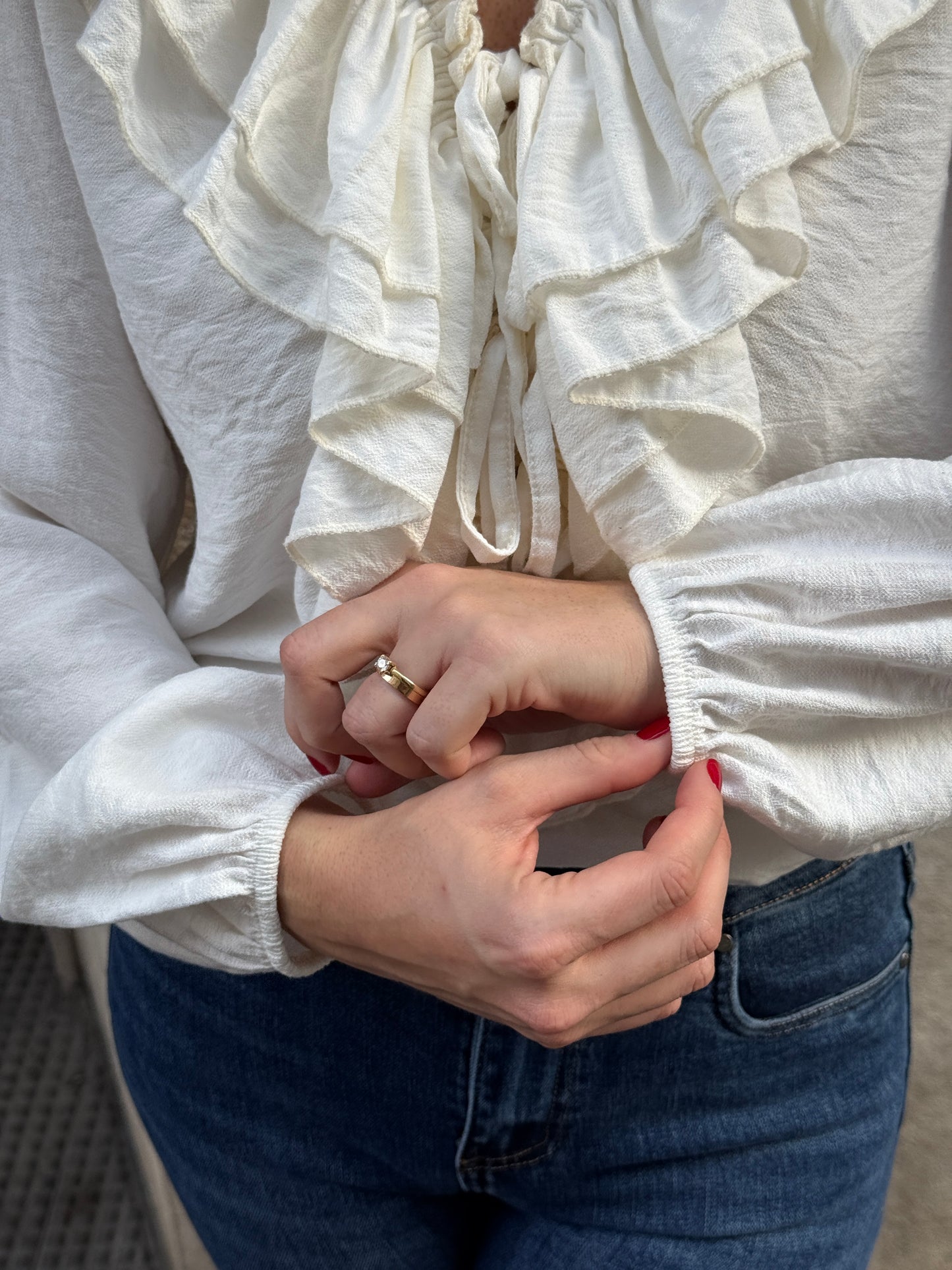 Blusa Romántica Blanca