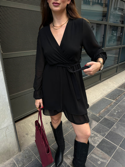 Vestido Vuelos Anais Negro