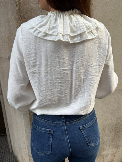 Blusa Romántica Blanca