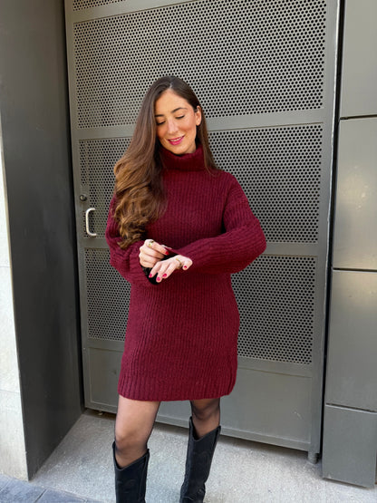 Bea Garnet Knitted Dress