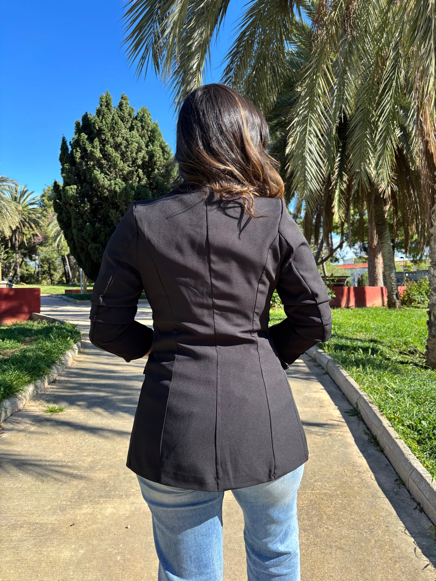 Blazer Bianca Negro