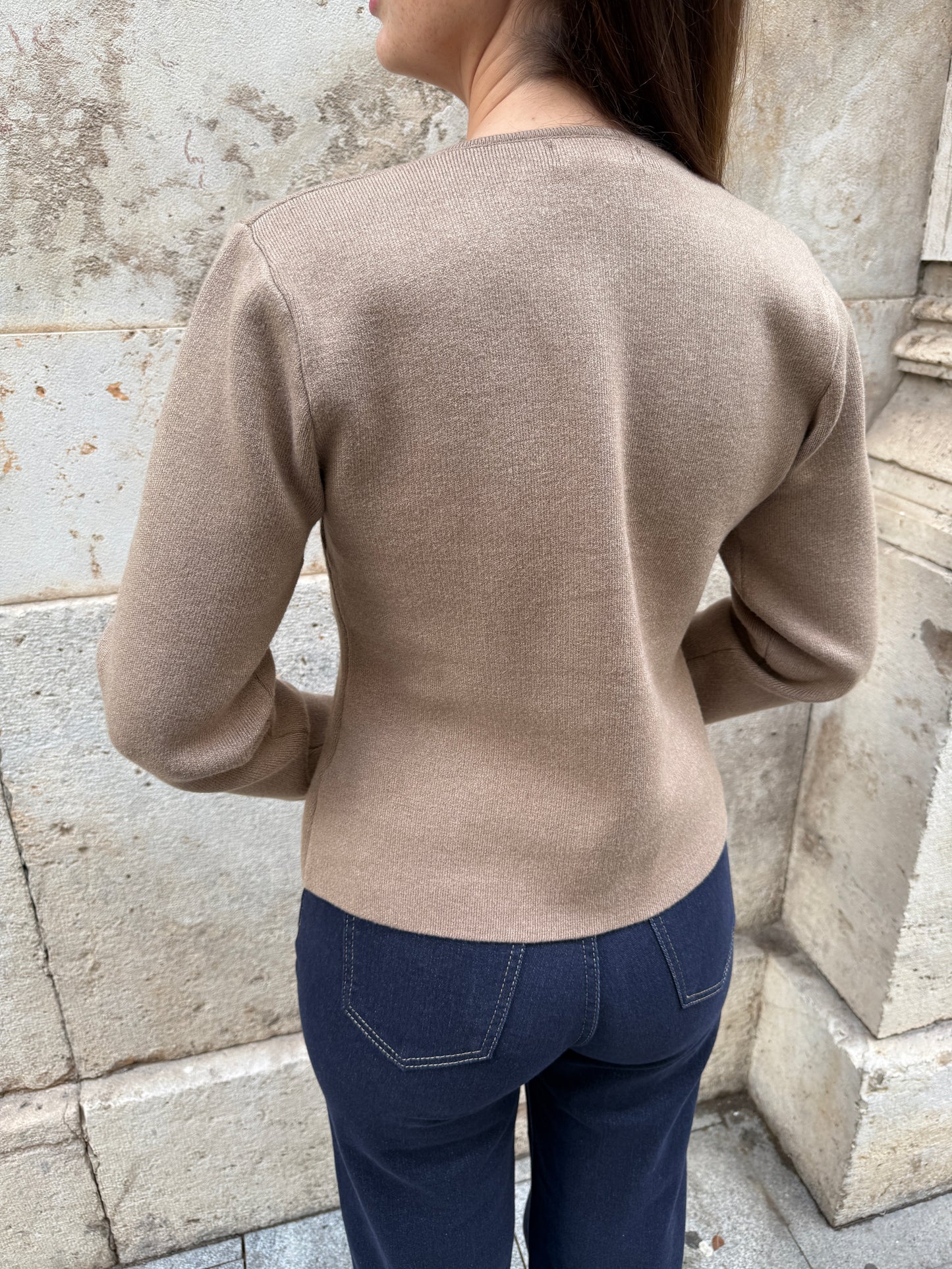 Chaqueta Punto Cata Taupe