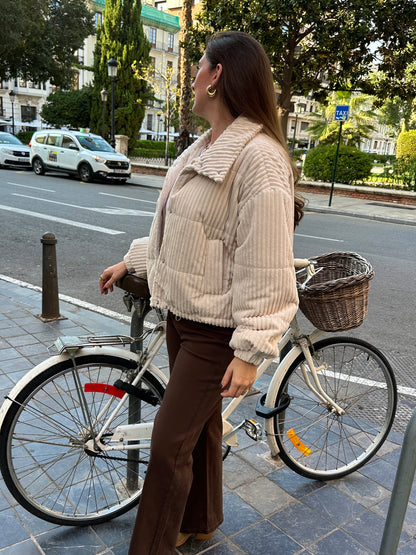 Chaqueta Bomber Iris Beige